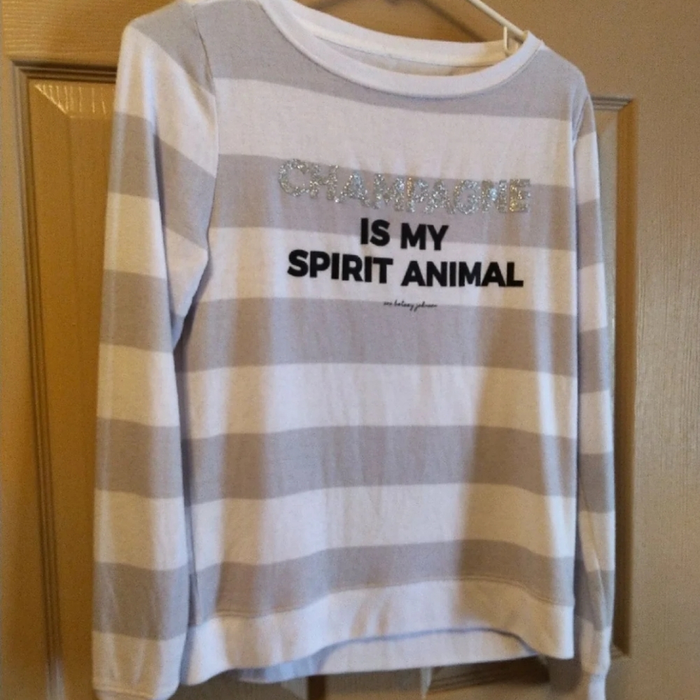 Betsy Johnson women's gray long sleeved sweatshirt